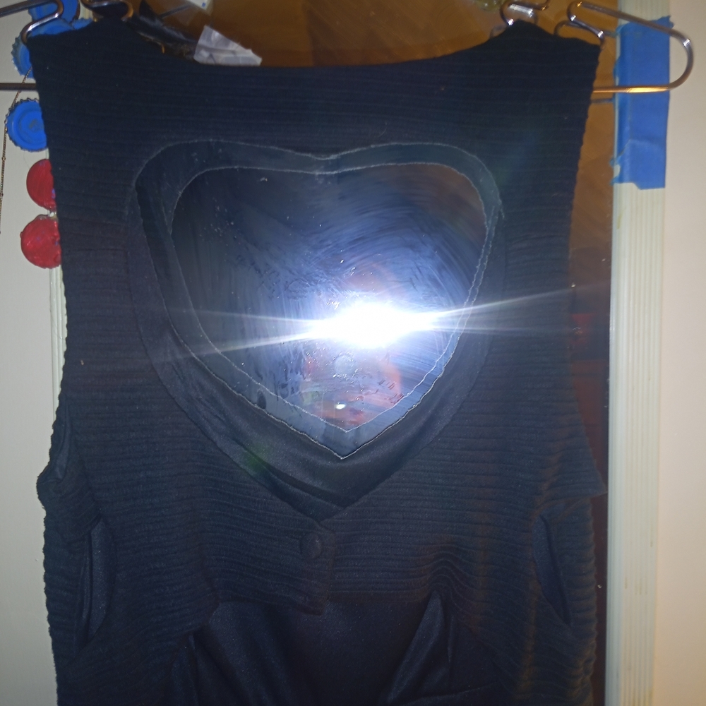 Wet Seal Black Heart Cutout Mini Dress